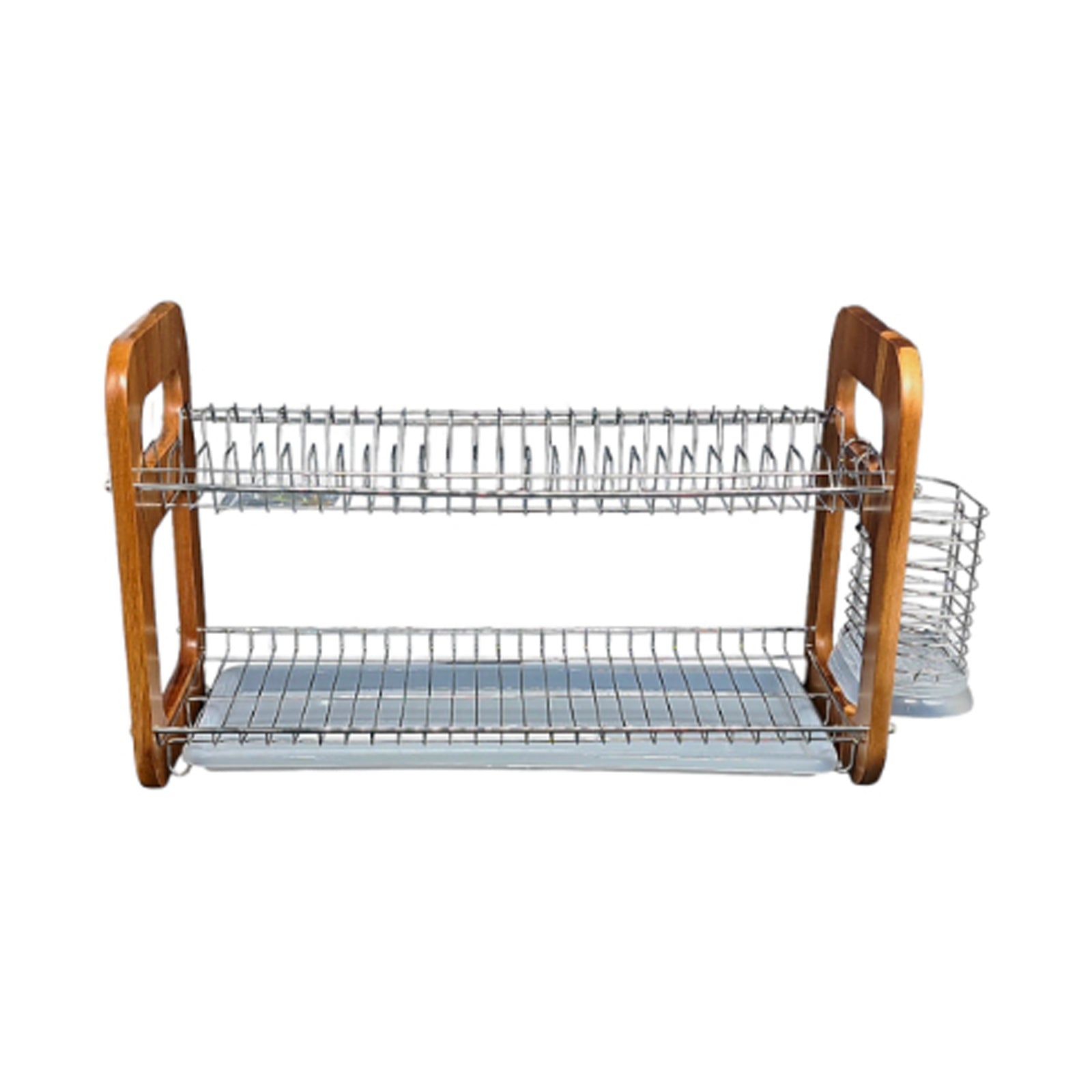 Billi Stainless Dish Rack with Wood Handle