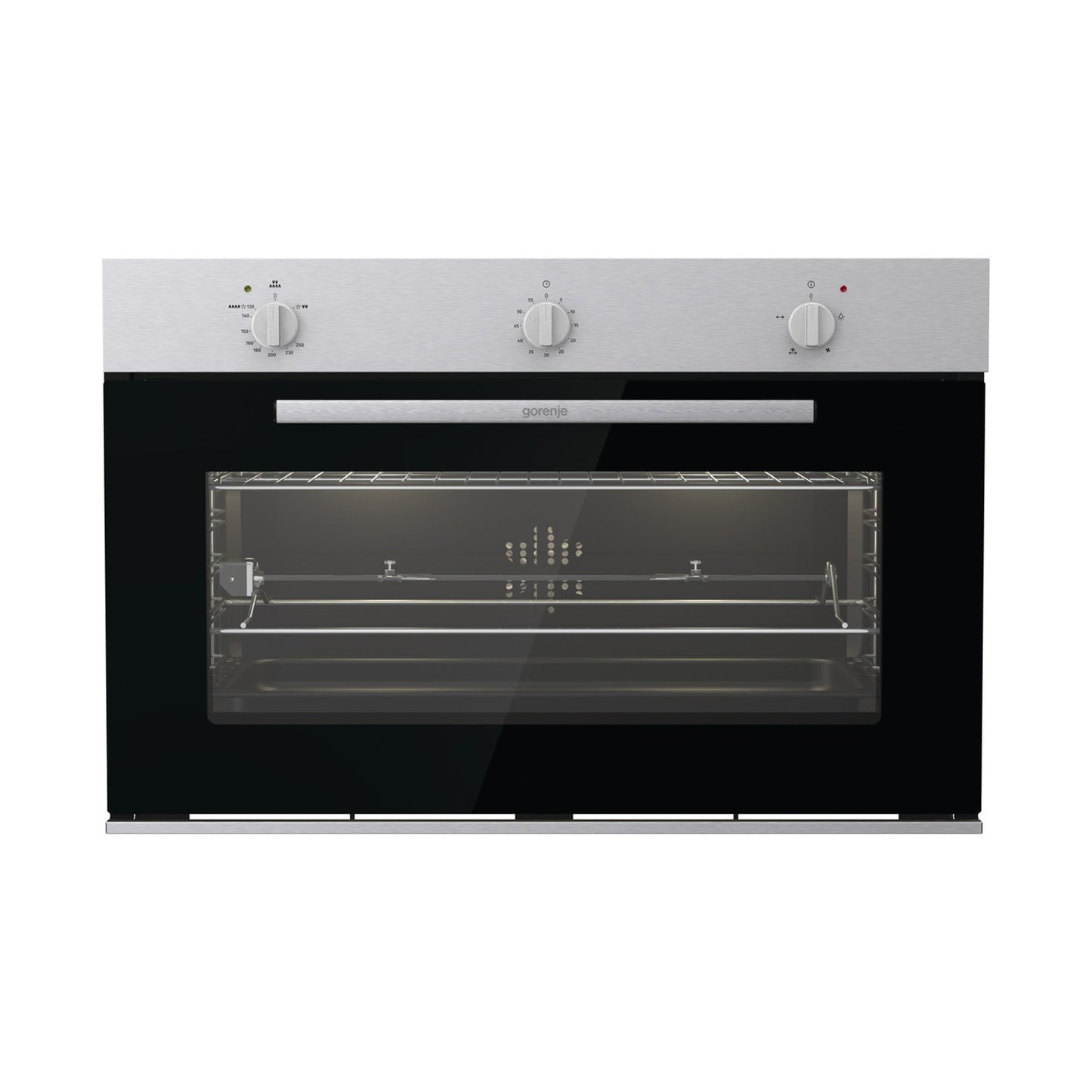 GORENJE Oven 90Cm Gas Gas Time Design Front Panel Inox