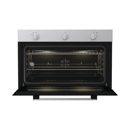 GORENJE Oven 90Cm Gas Gas Time Design Front Panel Inox