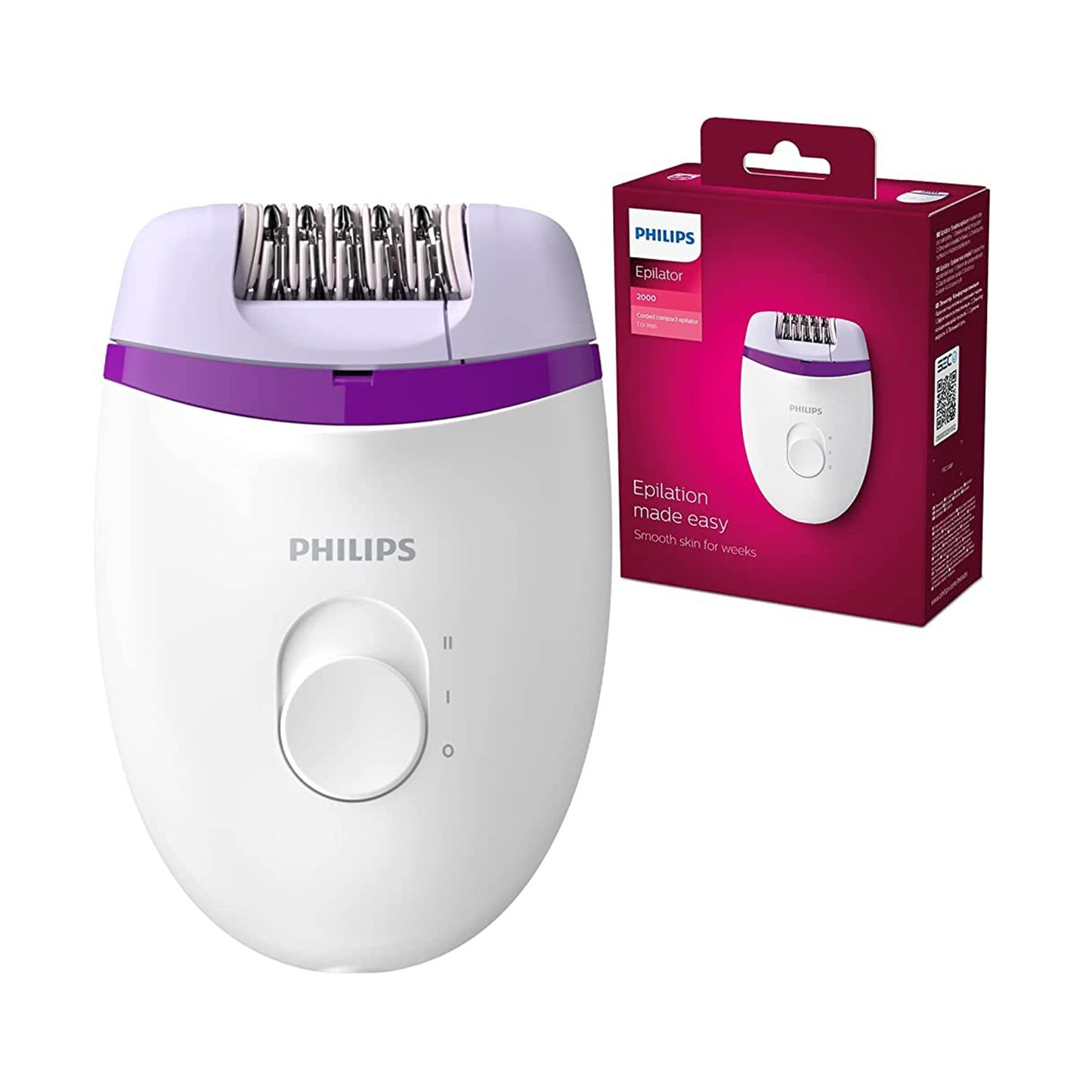 Philips Compact Epilator Erganomic Handle Corded Use