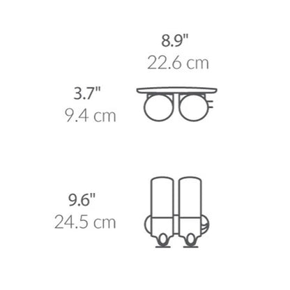 Wall Mount Pump_Twin_444ml Each SIMPLE HUMAN