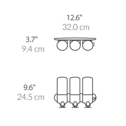 Wall Mount Pump_Triple_444ml Each SIMPLE HUMAN