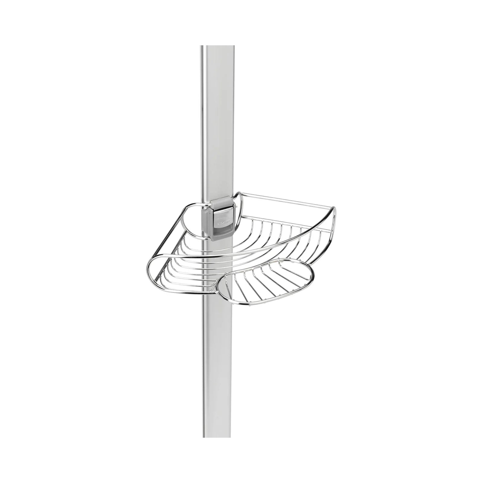 Tension Shower Caddy_Brushed Steel & Aluminium
