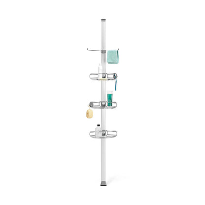 Tension Shower Caddy_Brushed Steel & Aluminium SIMPLE HUMAN