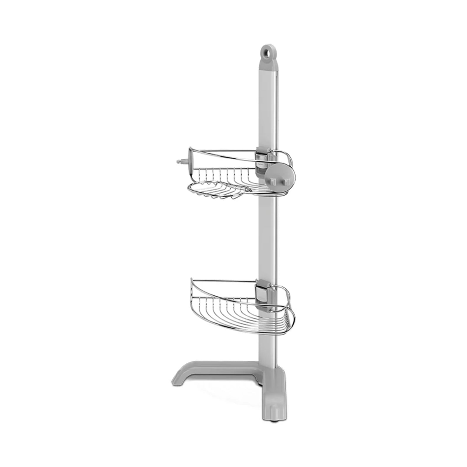 Corner Shower Caddy_Brushed Steel & Aluminium