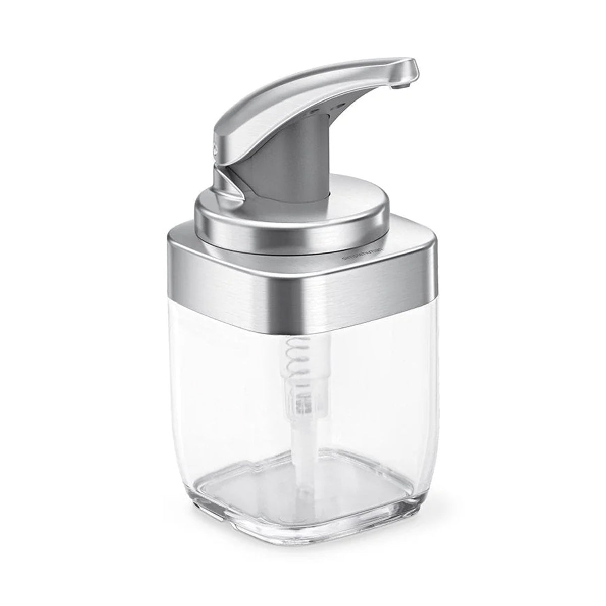 SQUARE PUSH PUMP, BRUSHED NICKEL 444ML SIMPLE HUMAN