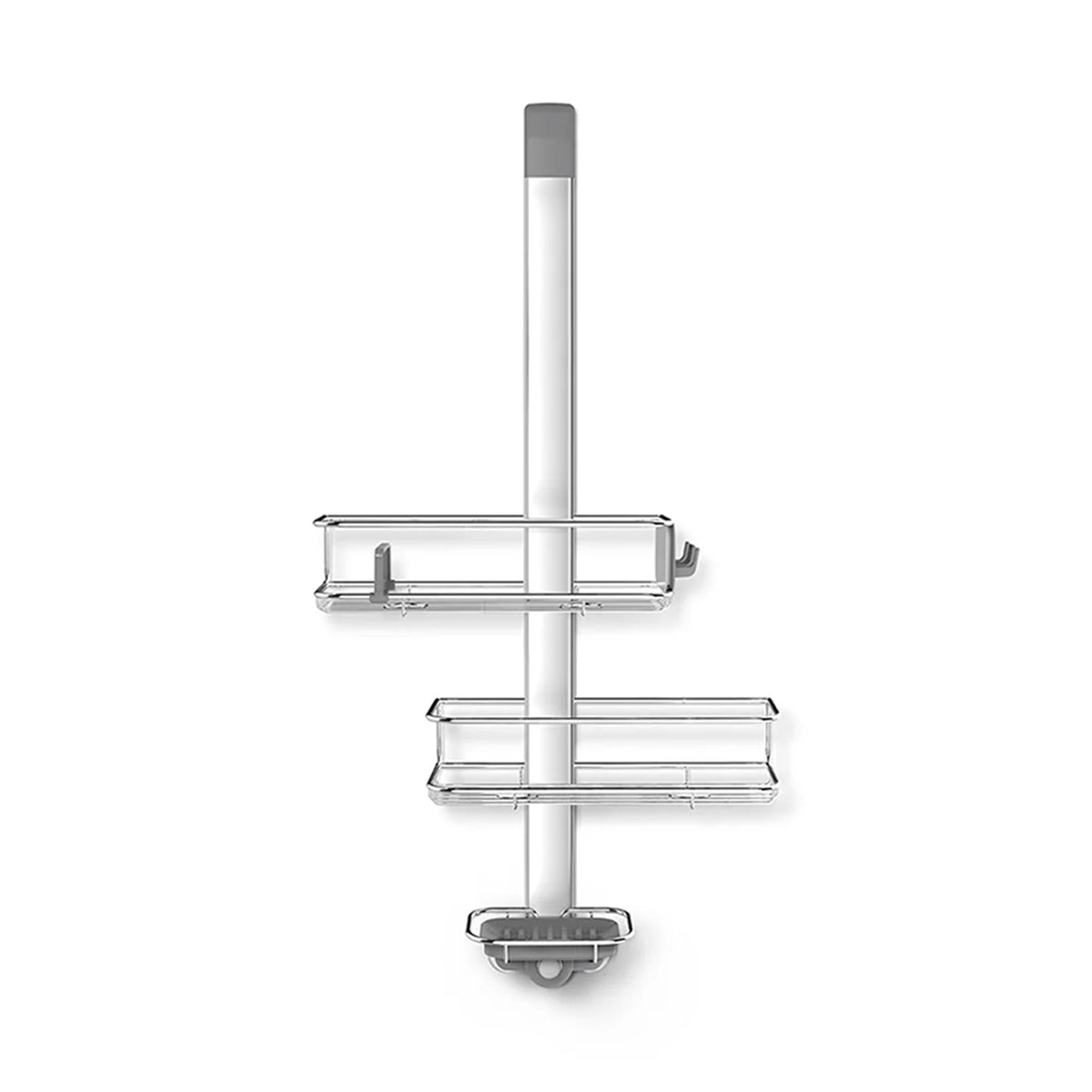 SIMPLE HUMAN STAINLESS STEEL AND ANODIZED ALUMINUM OVER DOOR SIMPLE HUMAN