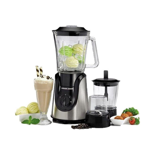 Black+Decker 600W Glass Blender with 2 Mills