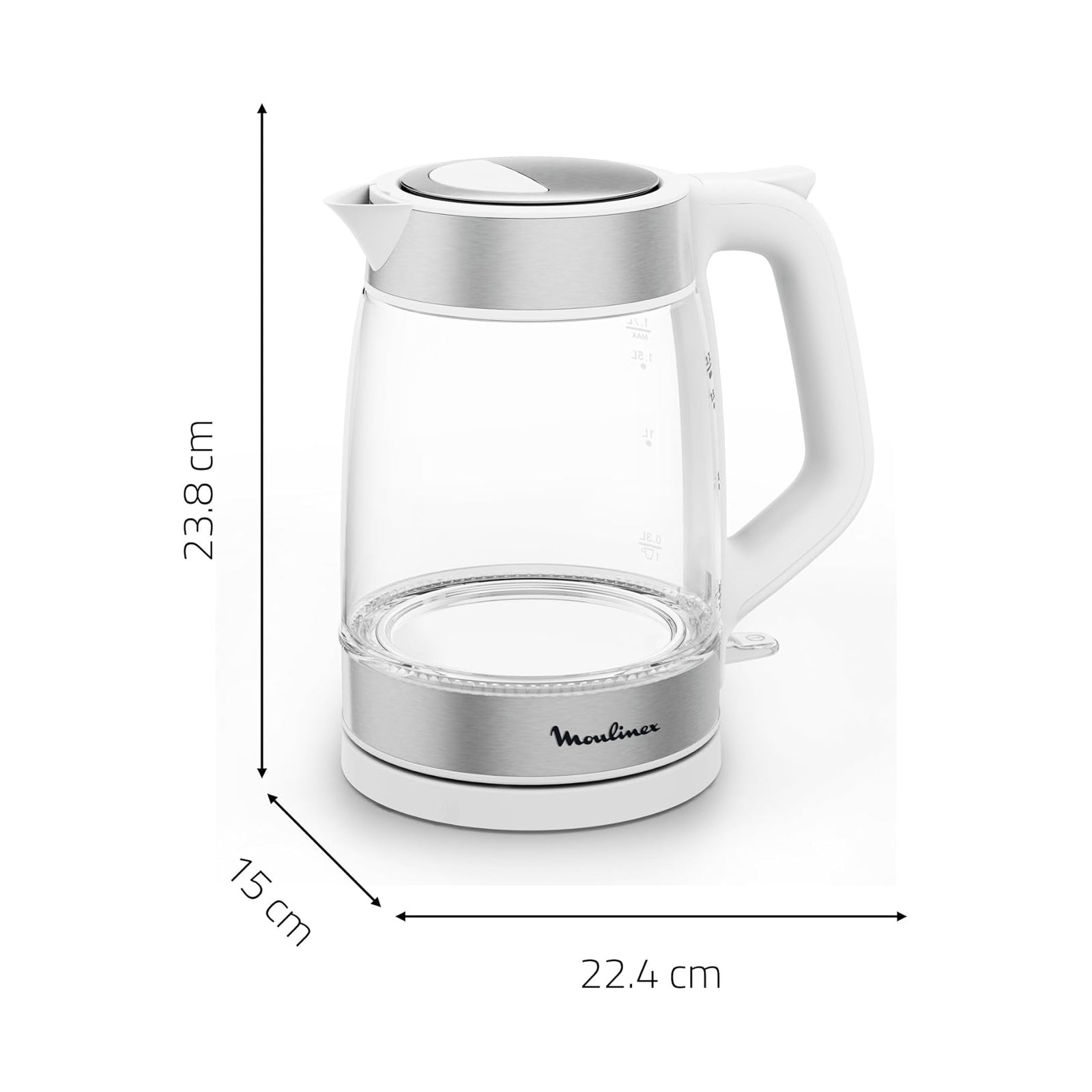 Moulinex Kettle 1.7L Glass 1850W