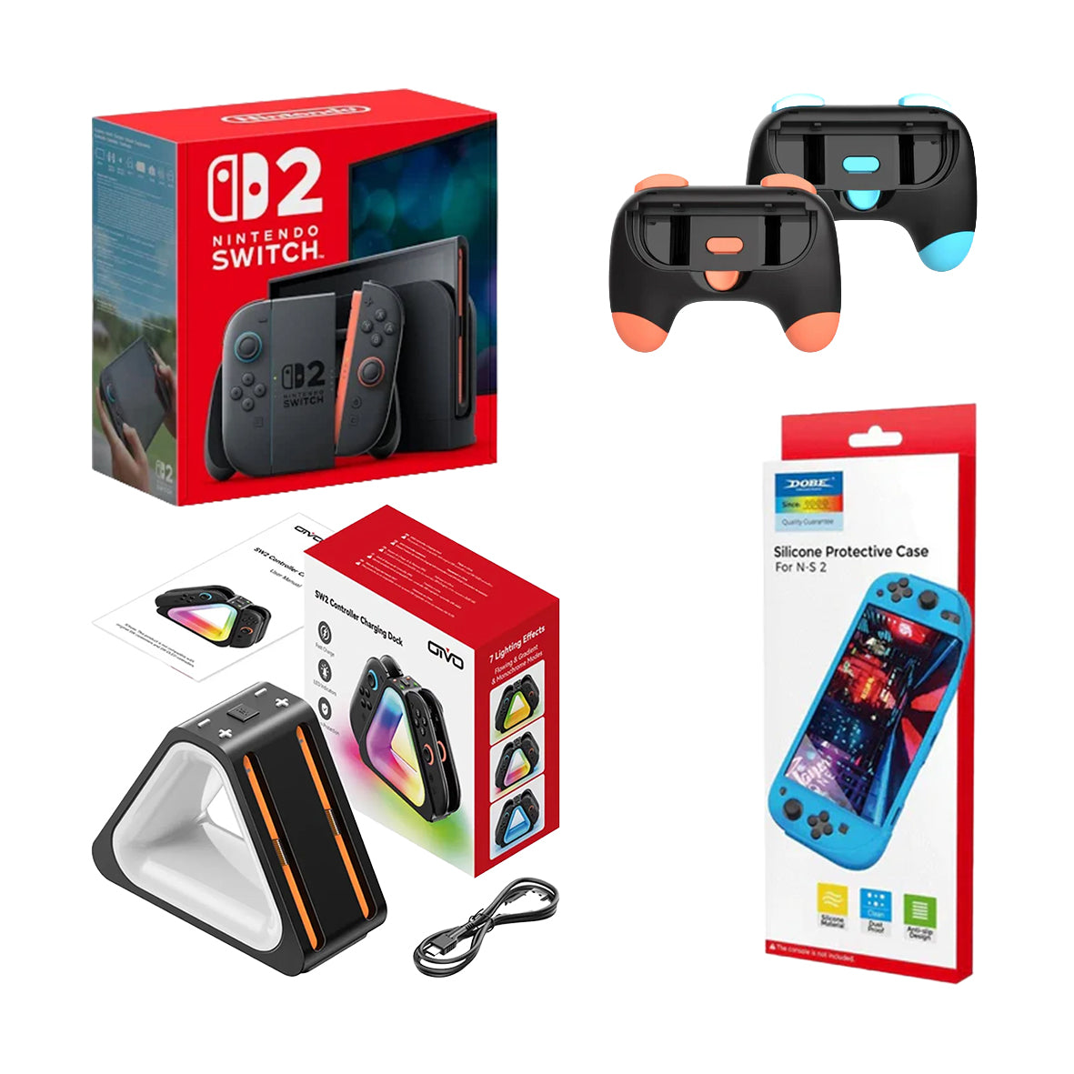 Nintendo Switch 2 Essential Gaming Bundle – Mario Kart, Grip, Charging Dock & Protective Case Abed Tahan