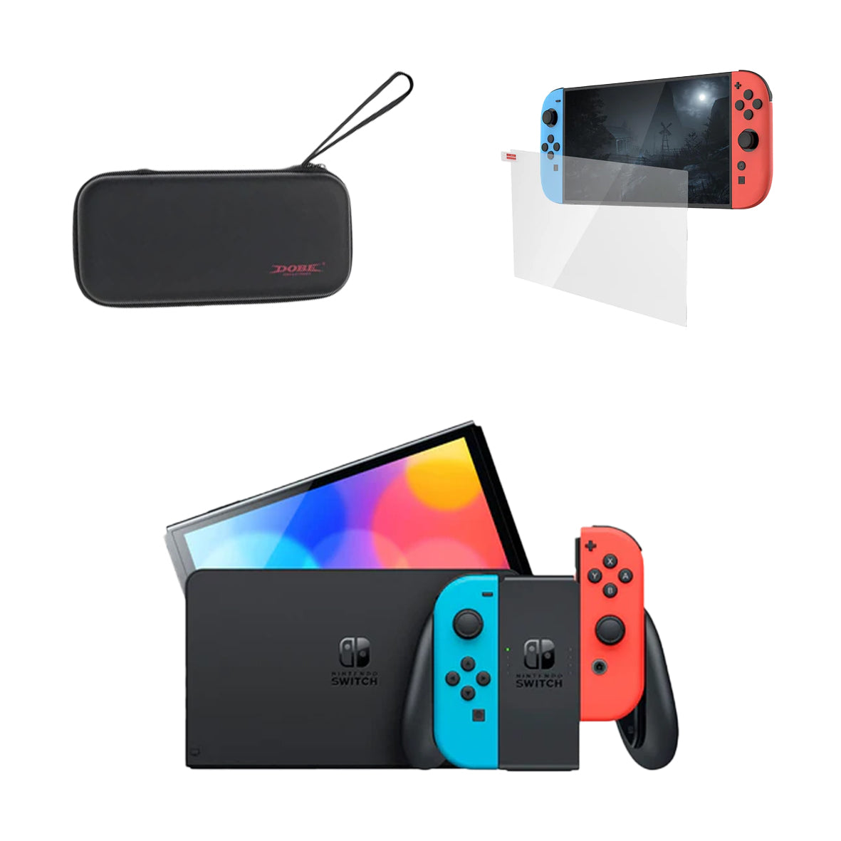 Nintendo Switch OLED Starter Bundle with Screen Protector & Carrying Case Abed Tahan