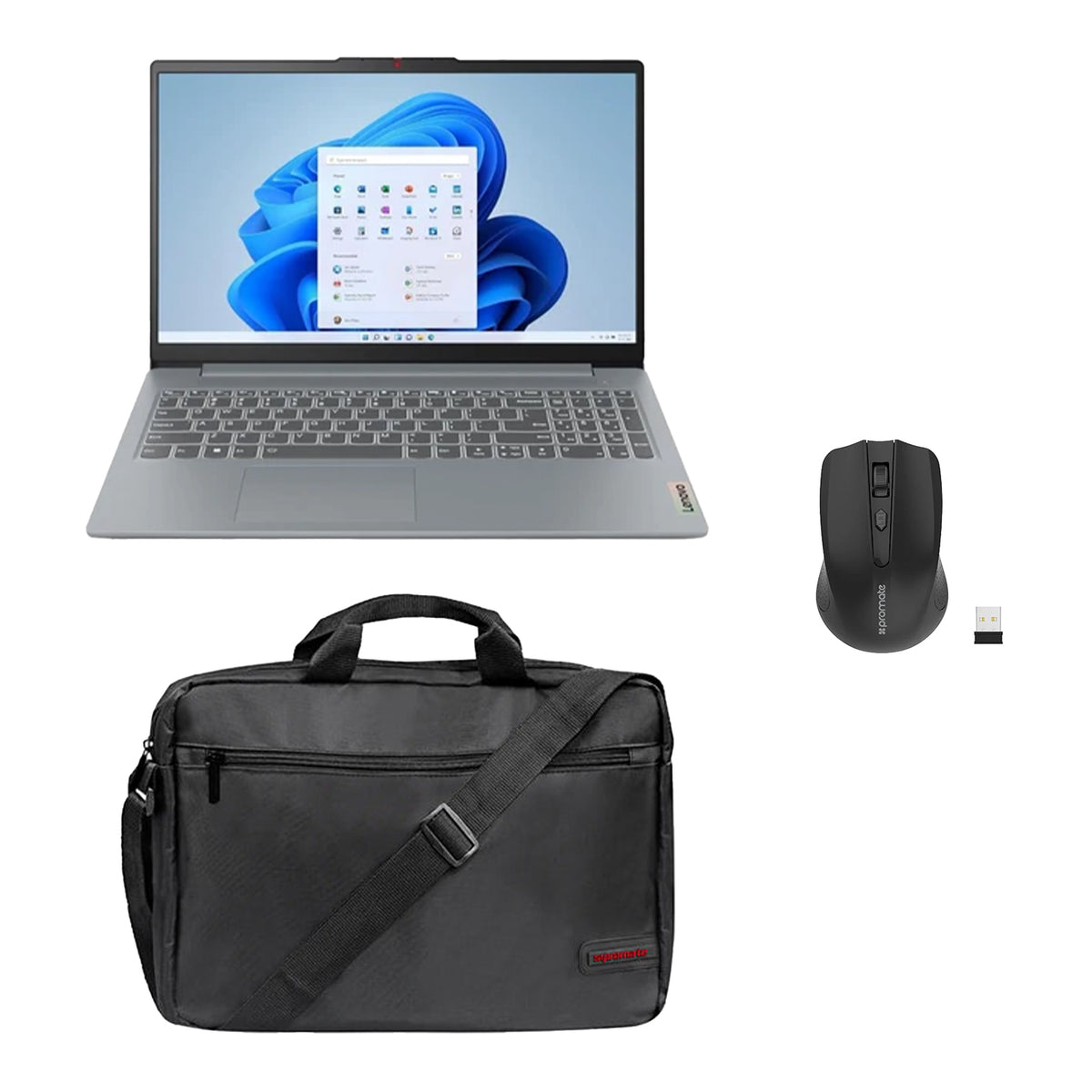 Lenovo IP Slim3- Core i5-13Gen- 16GB- 512GB SSD- 15.6" FHD - Premium Lightweight Messenger Bag for Laptops up to 15.6” - PROMATE ERGONOMIC WIRELESS OPTICAL MOUSE Abed Tahan