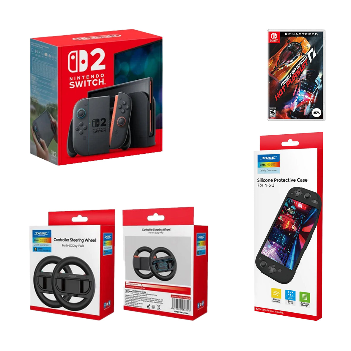 Nintendo Switch 2 Ultimate Gaming Bundle with Mario Kart, Need for Speed & Accessories