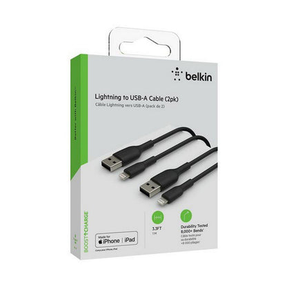 BELKIN BOOST CHARGE Lightning to USB-A Cable, 1M  (2-Pack)