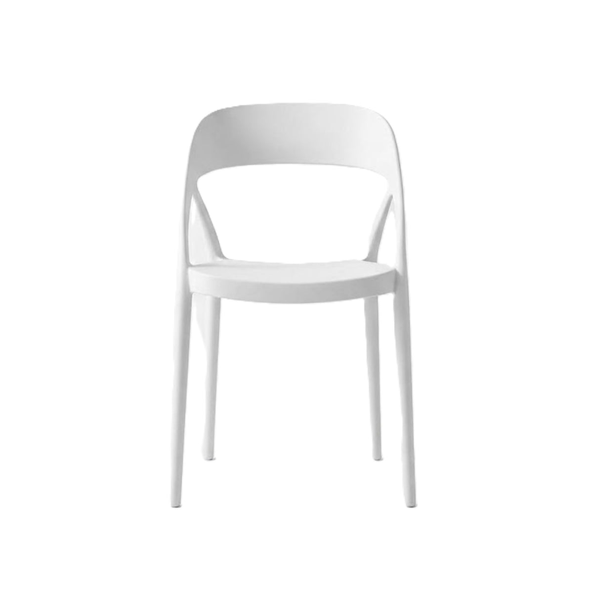 Capo white chair adds a clean, modern touch to any space