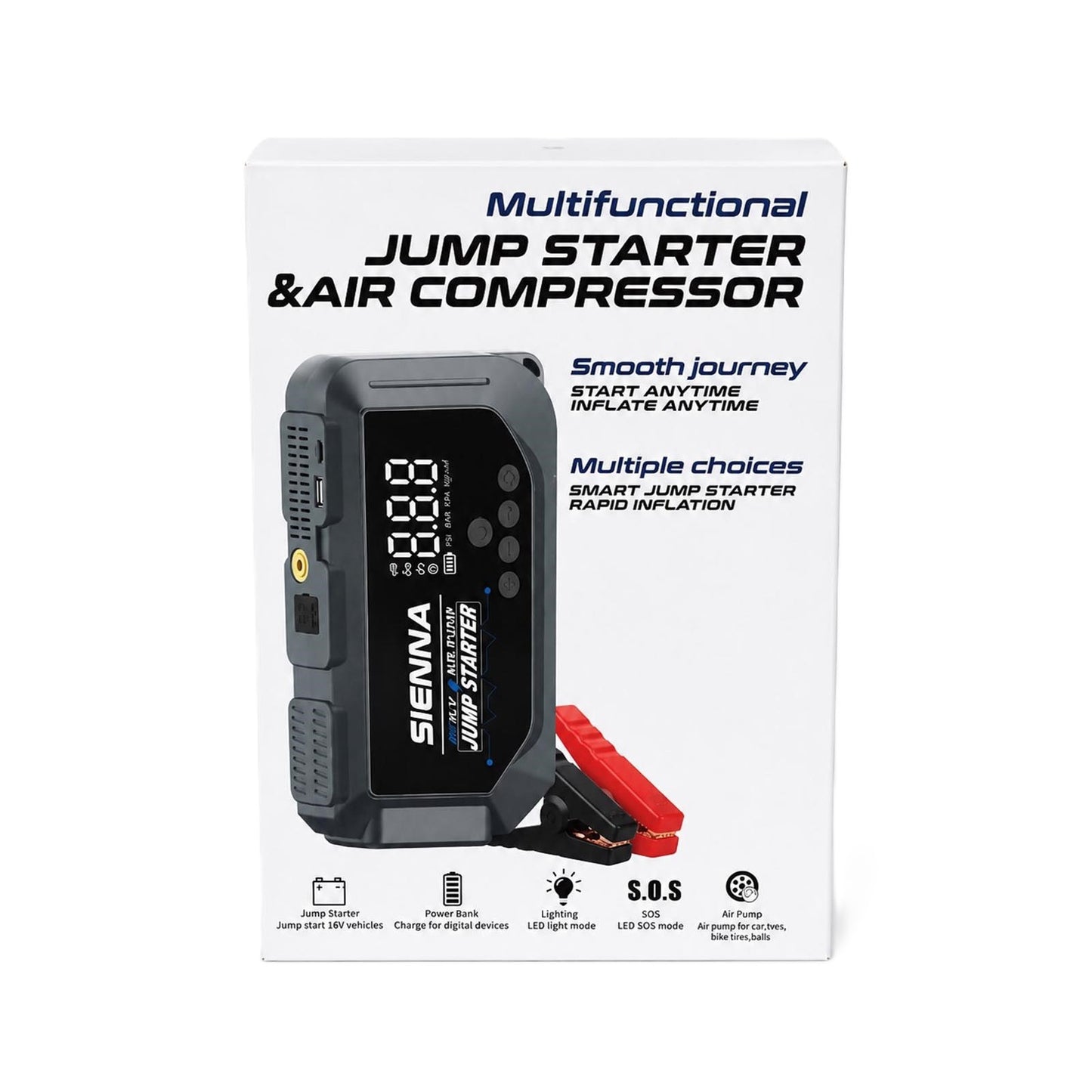 Car Jump Starter and Air Compressor - Battery  10000 MAH CHN