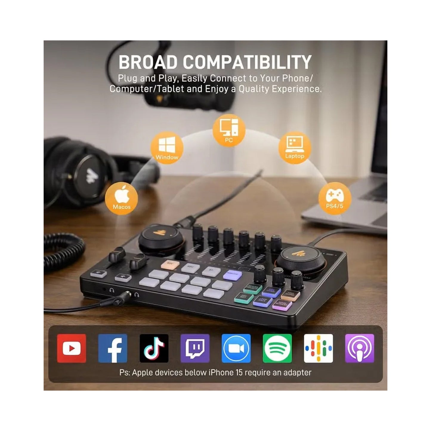 Maono Caster E2 Gen2 Dual XLR Input Audio Interface