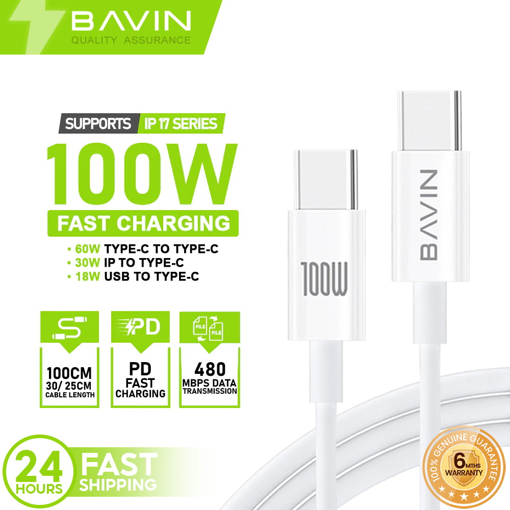 Bavin 100W Type-C to Type-C 1.0M Fast Charge
