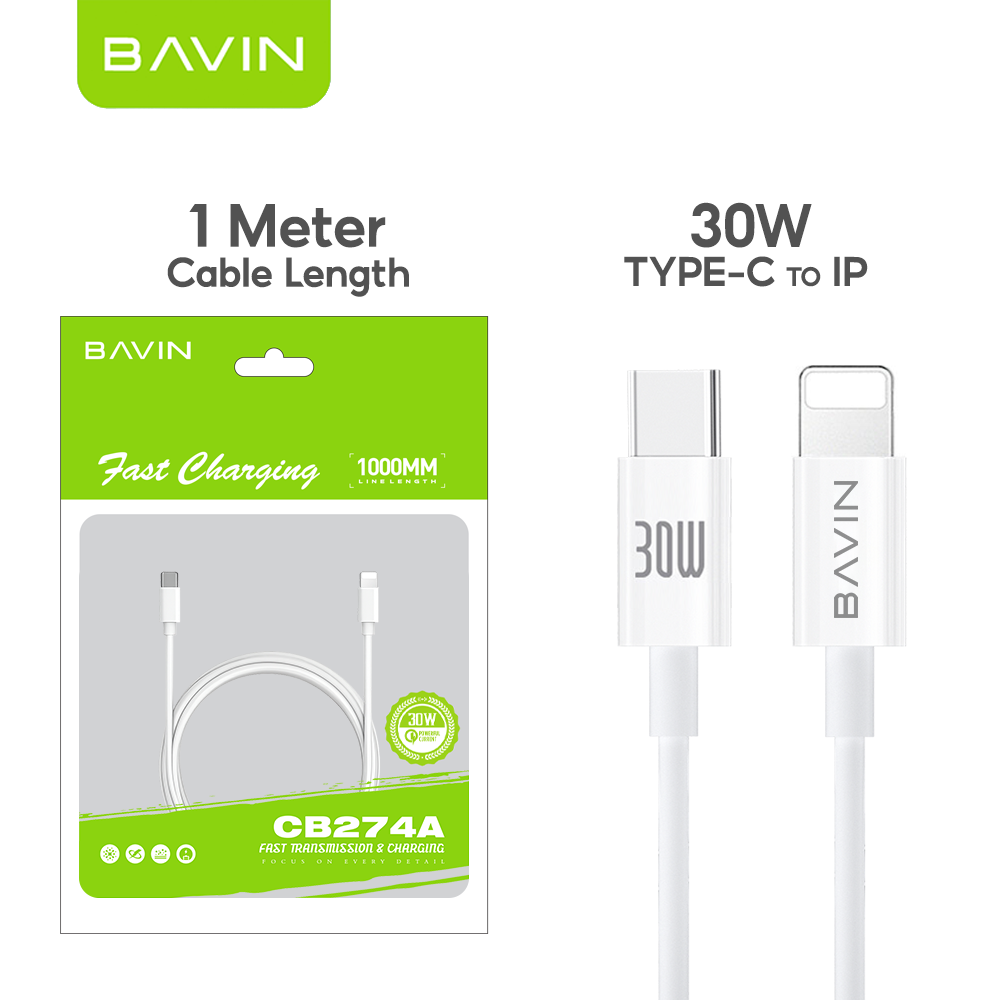 Bavin PD 30W USB C to Lightining Cable (1M)