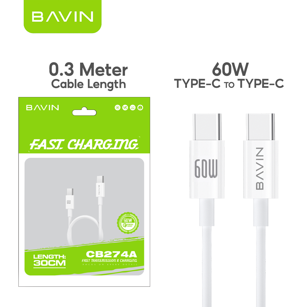 Bavin 60W USB C to Type-C Fast Charger Cable