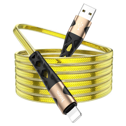 HOCO U105 TREASURE JELLY BRAIDED CABLE TYPE-C GOLD