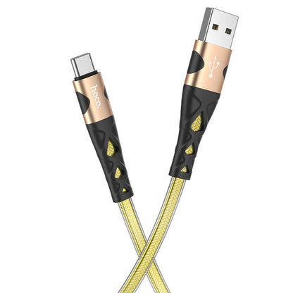 HOCO U105 TREASURE JELLY BRAIDED CABLE TYPE-C GOLD