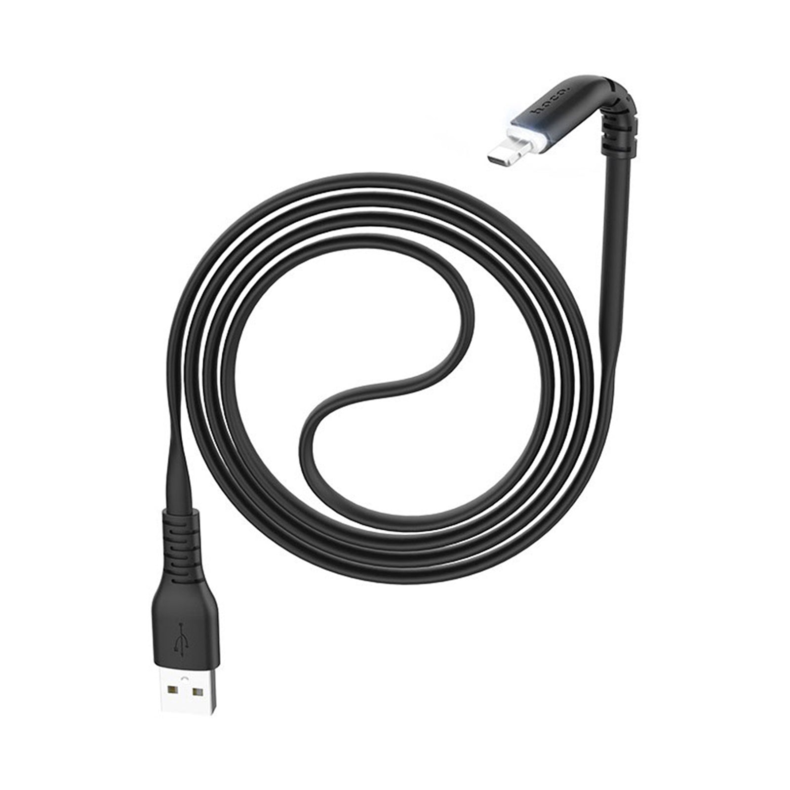 HOCO X44 SOFT SILICONE CHARGING CABLE LTYPE-C - BLACK