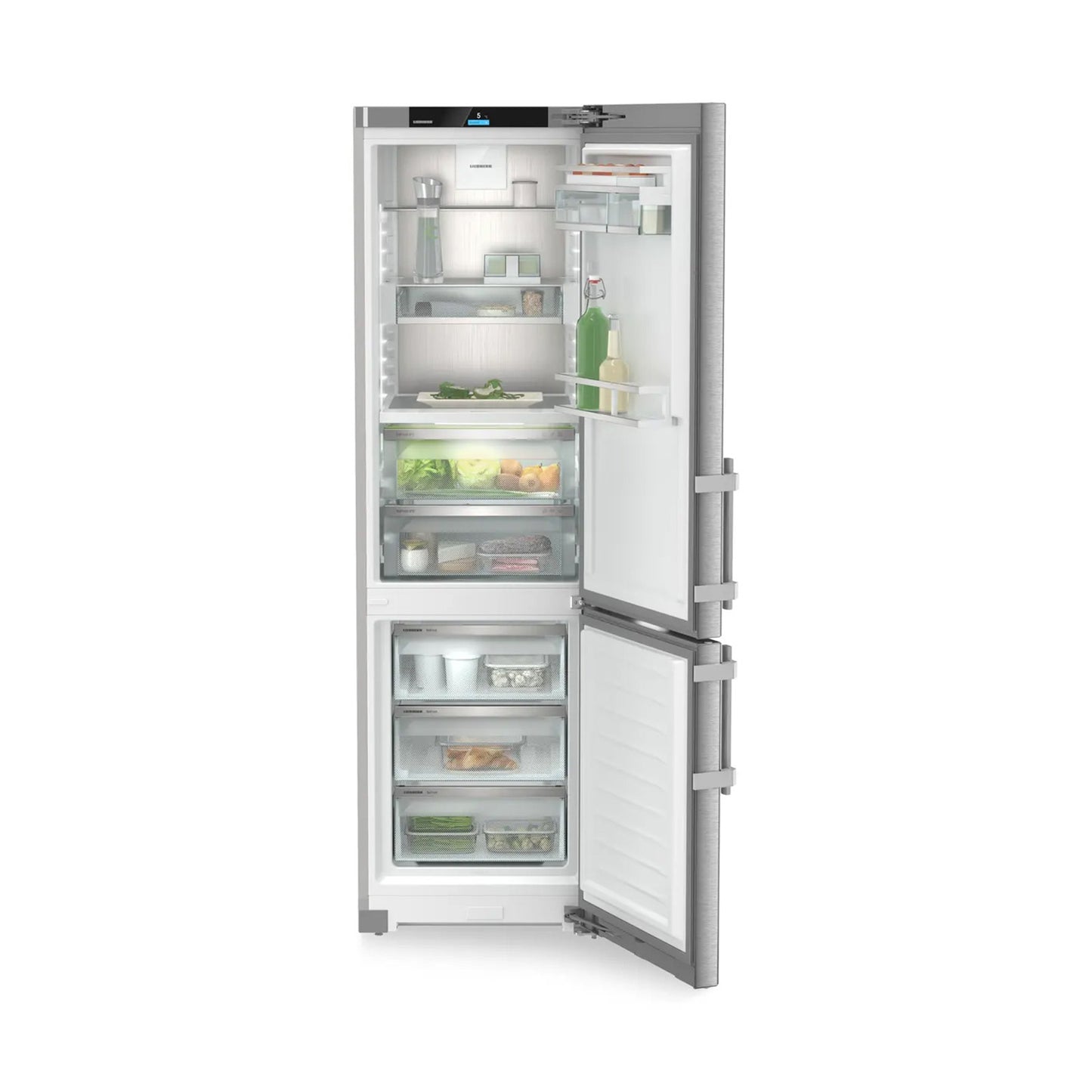 LIEBHERR Refrigerator Bottom Freezer 362L Duo Cooling Silver