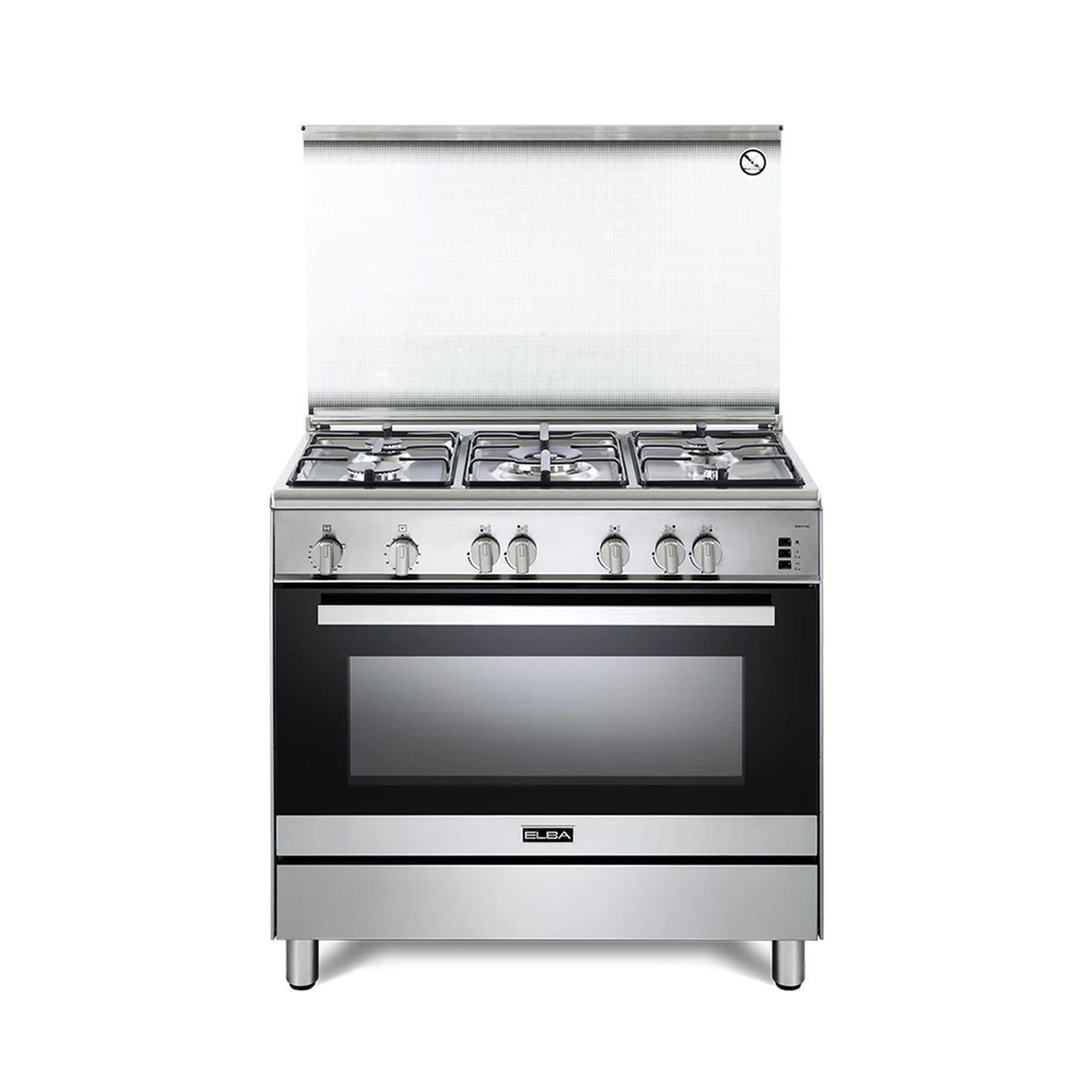 ELBA Cooker 90 cm Wide 5 Gas Burners Safety Stainless