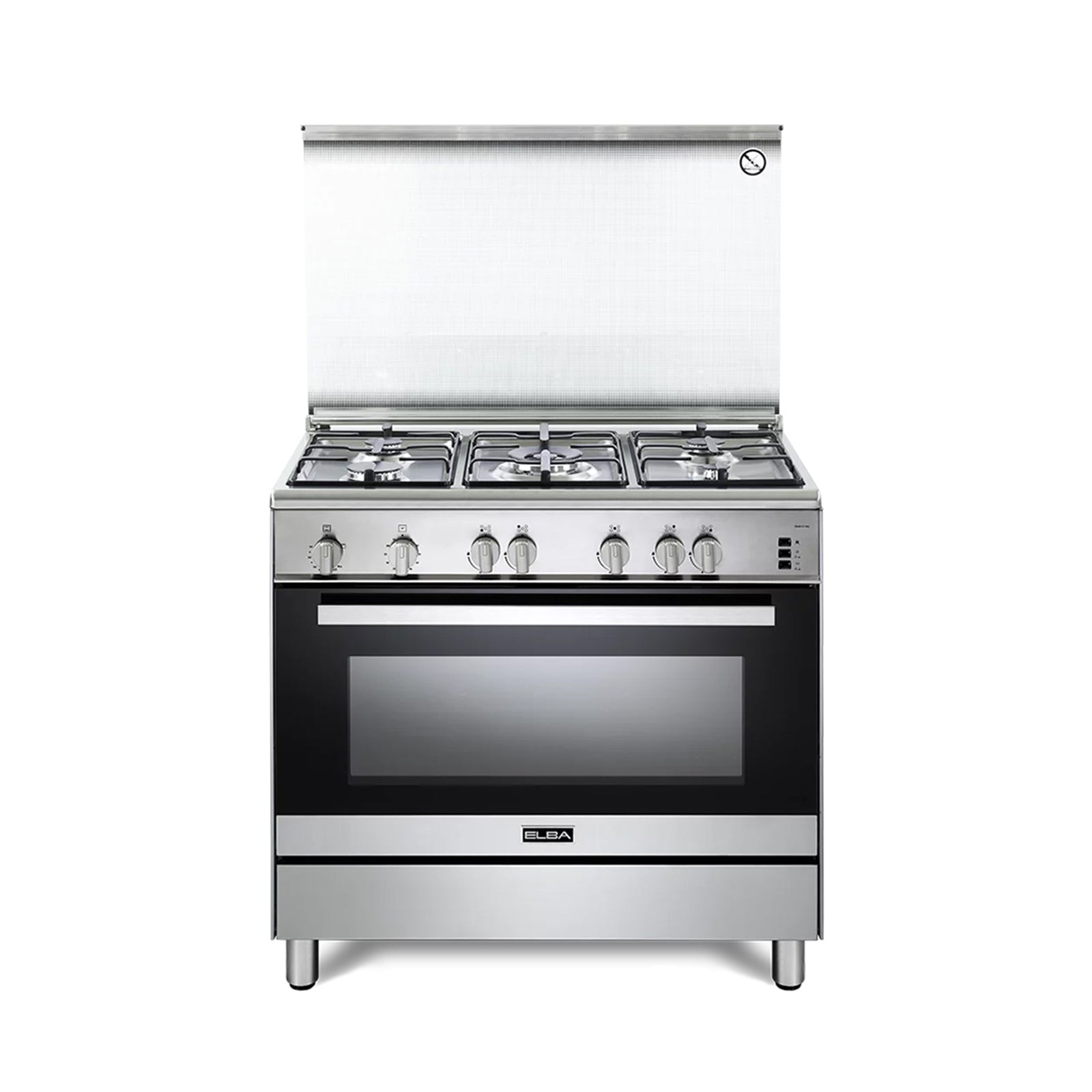 ELBA Cooker 90 cm Wide 5 Gas Burners Safety Stainless