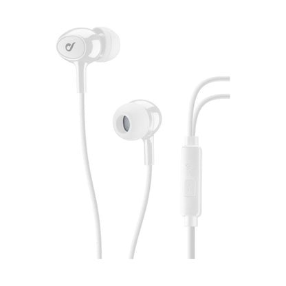 CELLULALRLINE ACOUSTIC WHITE IN-EAR EARPHONES - WHITE