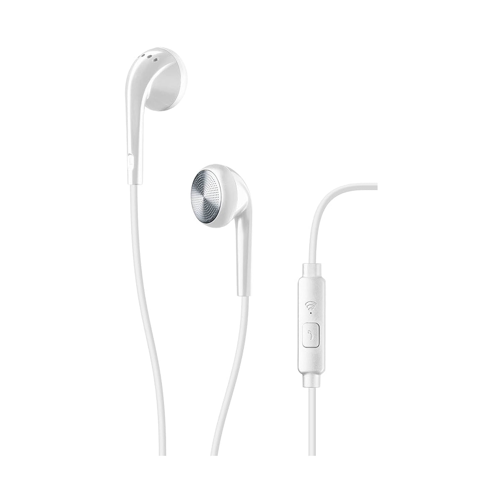 CELLULALRLINE CLUB WHITE CONICAL EARPHONE WITH MIC