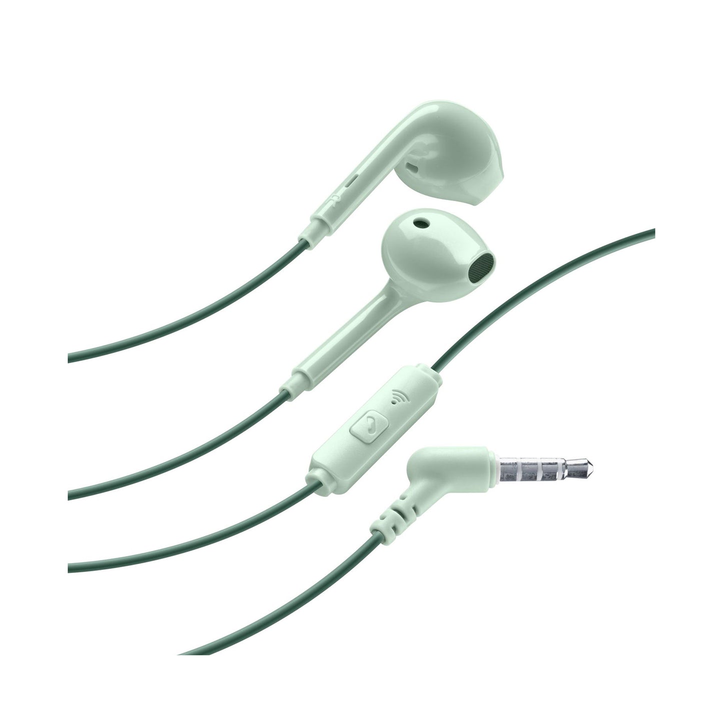 CELLULARLINE SLUG STYLECOLOR EARPHONES - JACK 3.5 mm GREEN