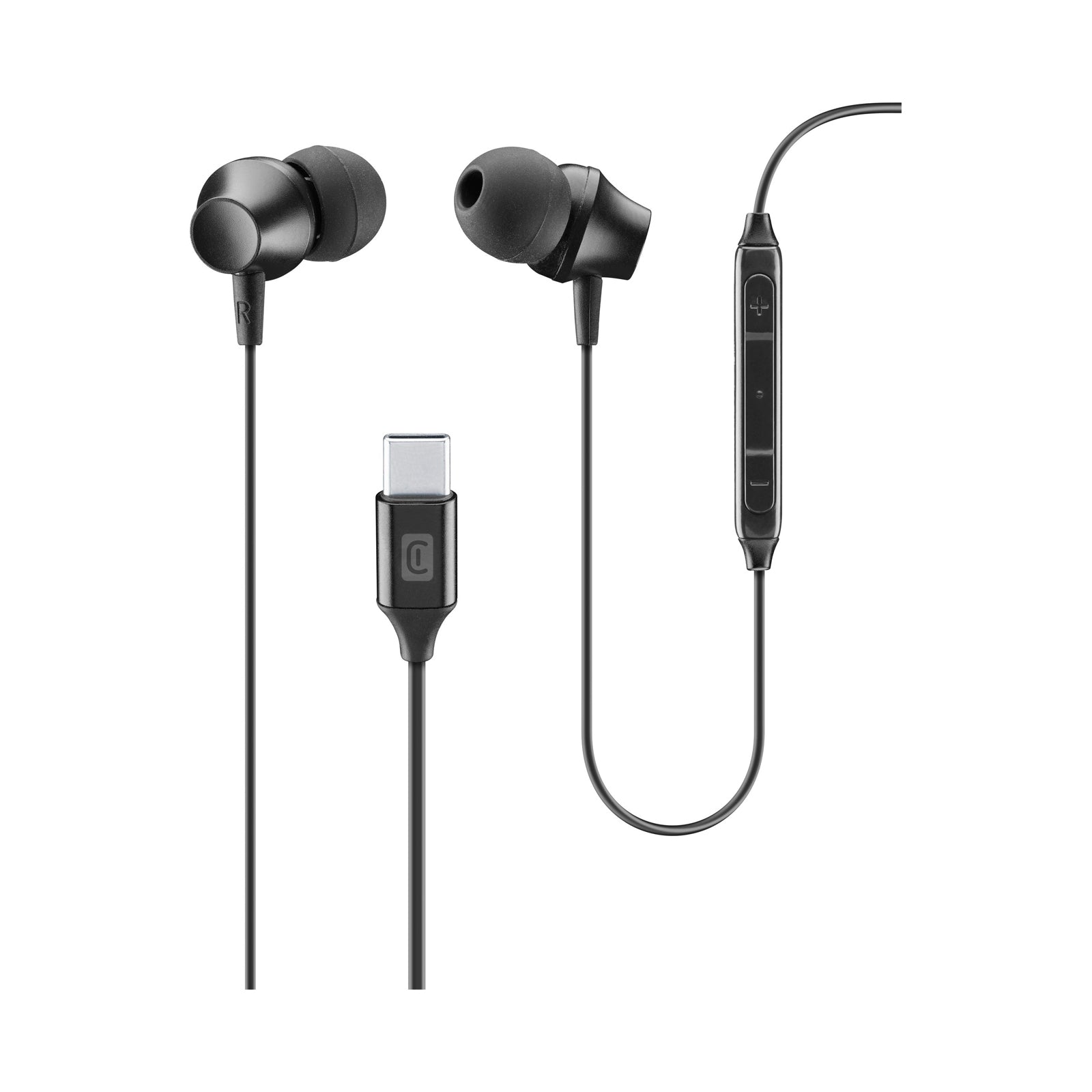 CELLULARLINE AUSPARROW EARPHONE USB TYPE-C BLACK