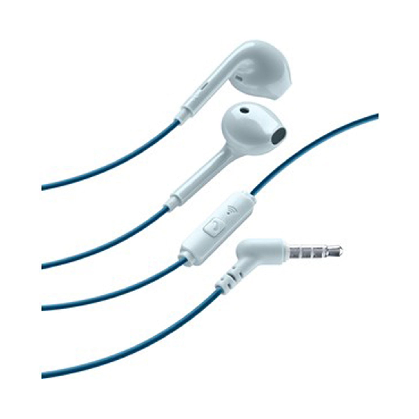 CELLULALRLINE STEREO IN-EAR EARPHONES MFI - BLUE