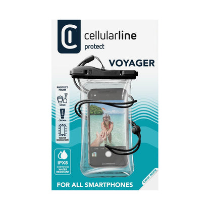 CELLULARLINE WATERPROOF CASE VOYAGER UNIVERSAL BLACK