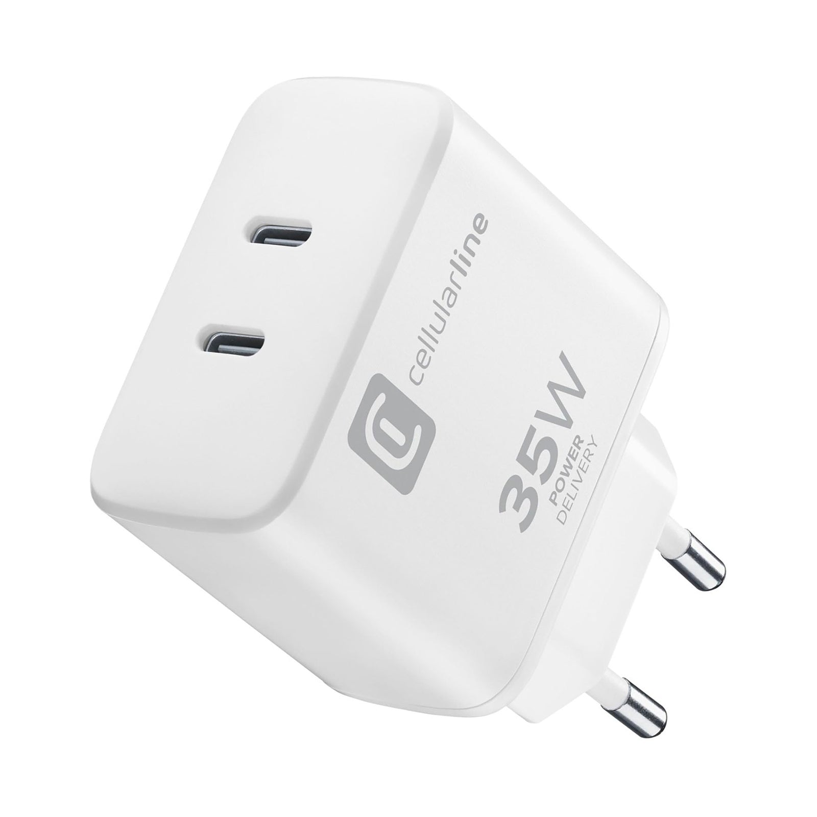 CELLULARLINE DUAL USB-C CHARGER APPLE 35W WHITE