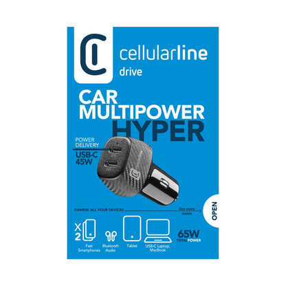 Cellulalrline Cbrusb2Pd65Wk / Car Charger Pd 45W + 20W Black