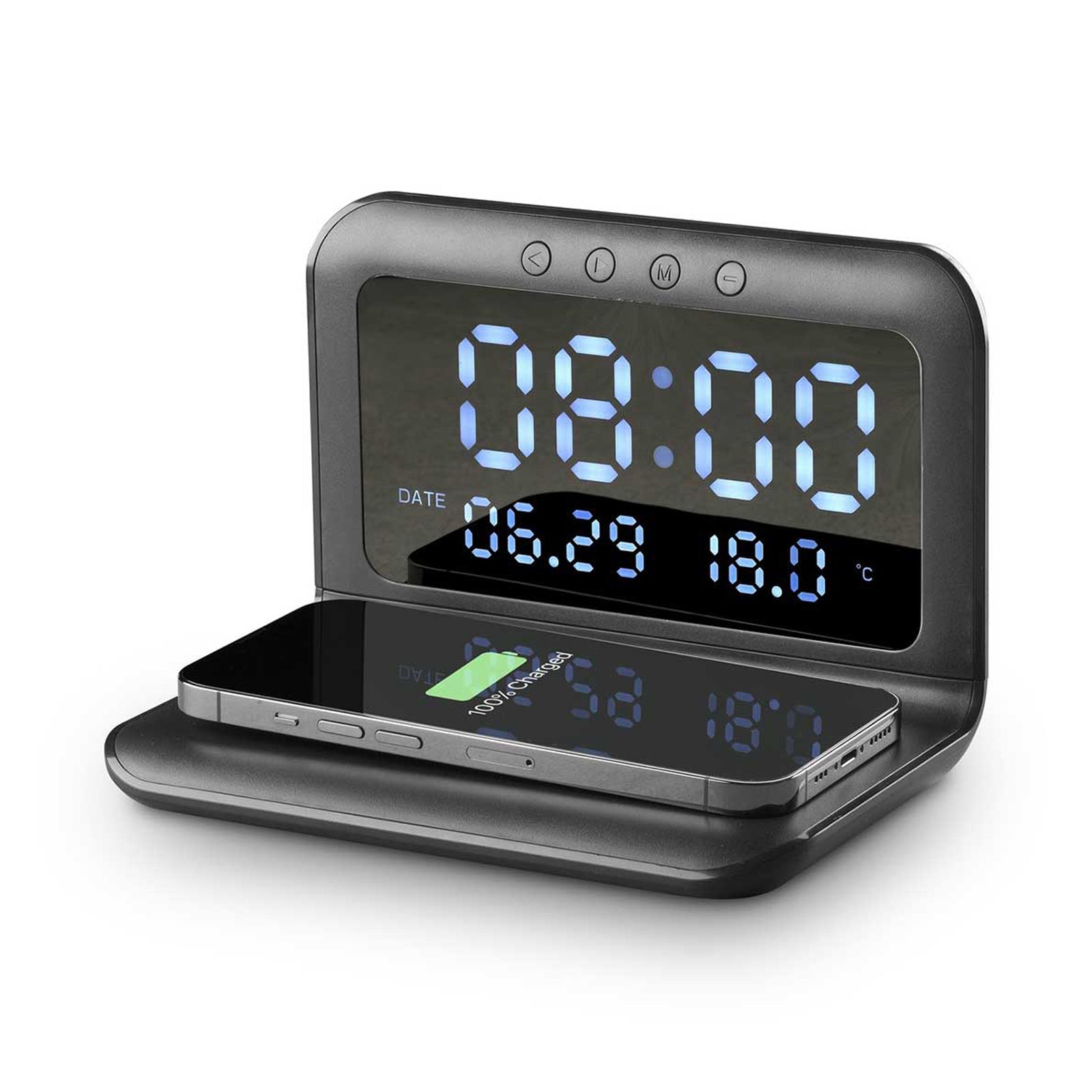 CELLULALRLINE WIRELESS CLOCK - BLACK