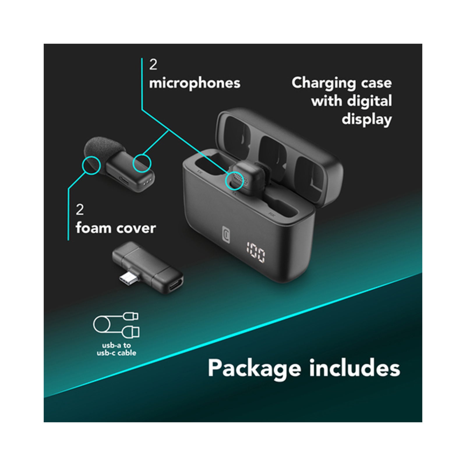 Cellularline Wlstalkprok / Wireless Microphone Talk Pro BlK