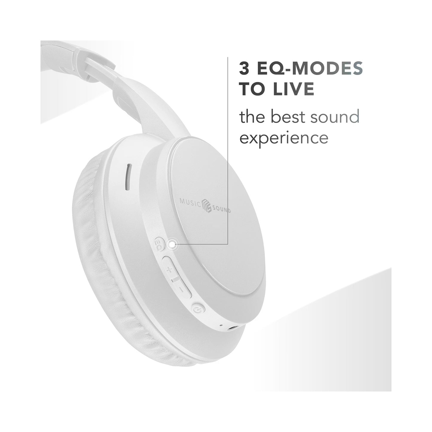 BTHEADBMSBOOSTW / BLUETOOTH HEADPHONES MS EQ  BOOST WH
