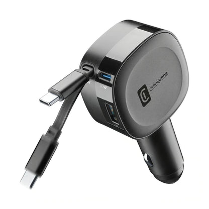 CBRROLL2USB60WK / CAR CHARGER ROLLER 60W BLACK