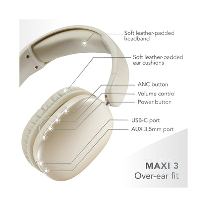 BTHEADBMSMAXI3W / BLUETOOTH HEADPHONES MS MAXI3 WHITE
