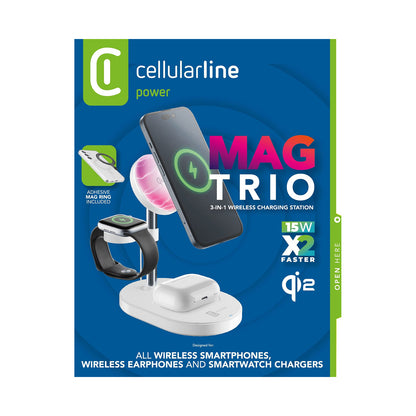 WIR3IN1MAGQI25W / WIRELESS CHARGER QI2 25W 3IN1 WHITE
