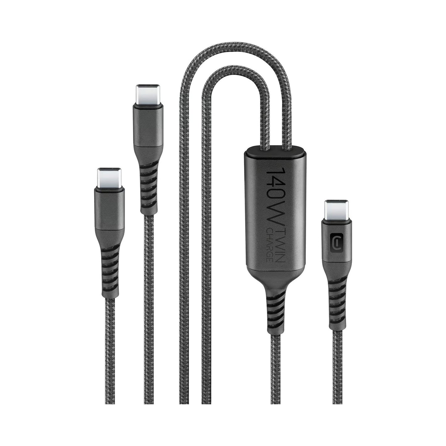 USBDATATWINC2C15MK / CABLE WITH DOUBLE USB-C - 140W BLACK
