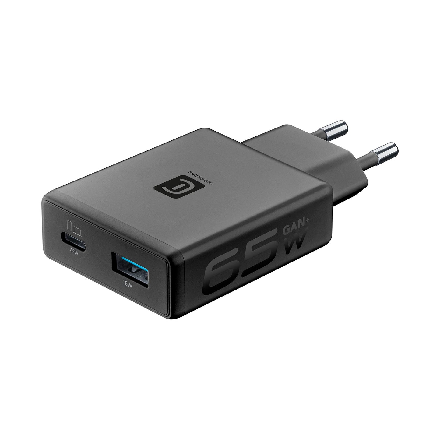 ACHSLIM2USBGAN65WK / WALL CHARGER SLIM DUAL PORT 65W  BLACK