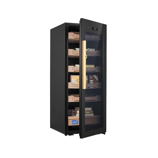 CAMPOMATIC Cigar Humidor 1200 Fingerprint Lock Cedar Wood
