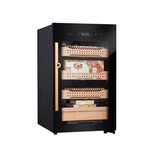 CAMPOMATIC Cigar Humidor 850 Fingerprint Lock Cedar Wood