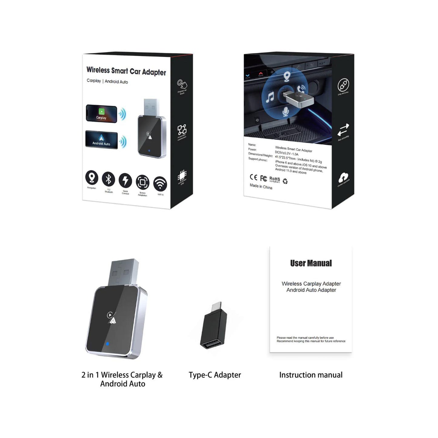 SmartBox Wireless Apple CarPlay & Android Auto Adapter