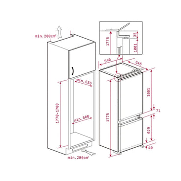 TEKA Refrigerator Built in Bottom Mount No Frost TEKA